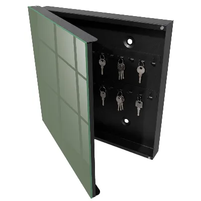 Dark sage Key box for wall
