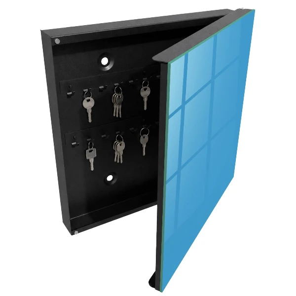 Water blue Wall mounted key box