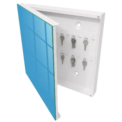 Water blue Wall mounted key box