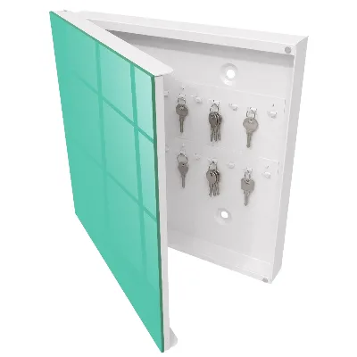 Vibrant mint Wall mounted key box
