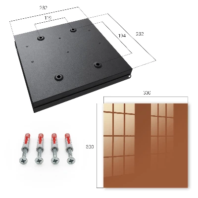 Dark orange Wall mounted key box