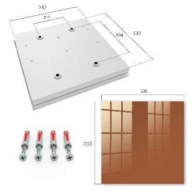 Dark orange Wall mounted key box