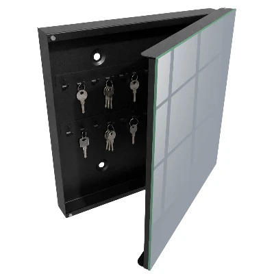 Wall-mounted key box grey