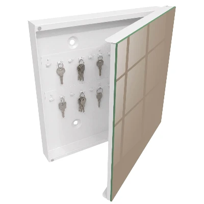 Wall-mounted key box light brown