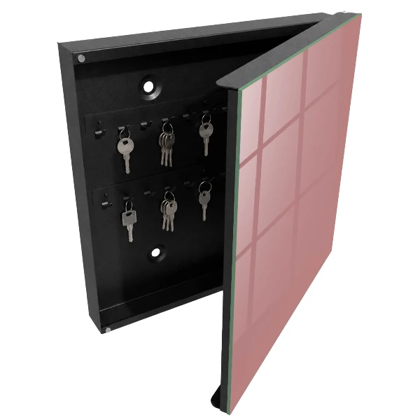 Vibrant burgundy Wall mounted key box
