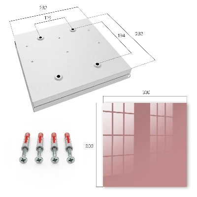 Vibrant burgundy Wall mounted key box