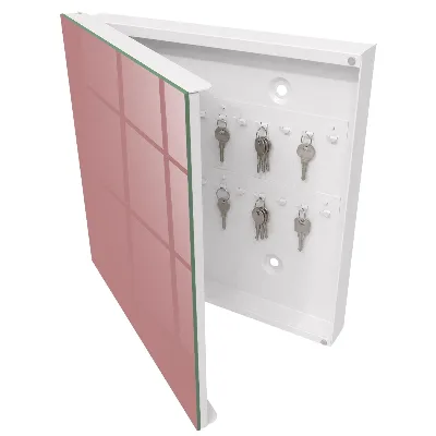 Vibrant burgundy Wall mounted key box