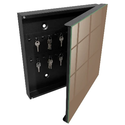 Yellowed grey Wall mounted key box