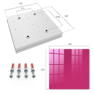 Key cabinet in intense pink