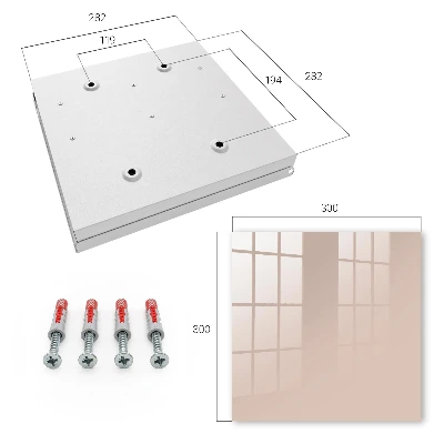 Wall-mounted key box in beige pink