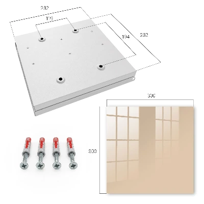 Beige orange Wall mounted key box