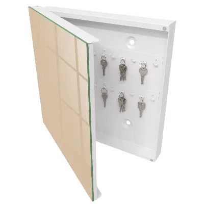Beige orange Wall mounted key box