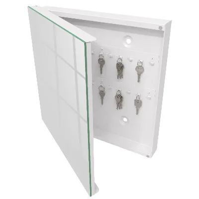 Wall-mounted key box grey