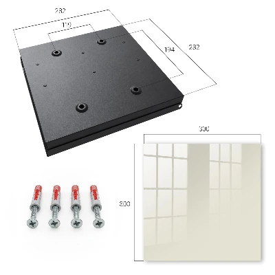 Wall mounted key box in cream stone