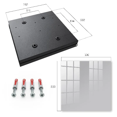 Wall mounted key box smooth grey