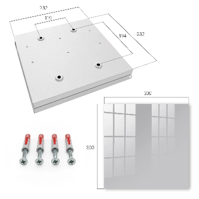 Smooth grey Wall mounted key box