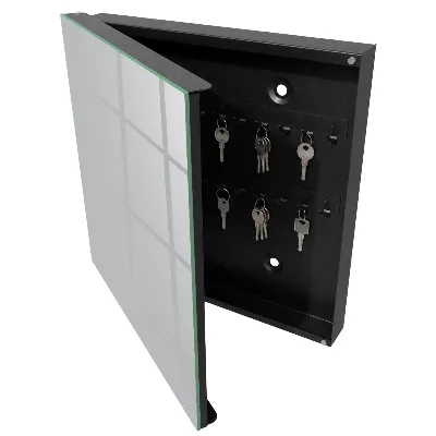 Wall mounted key box smooth grey
