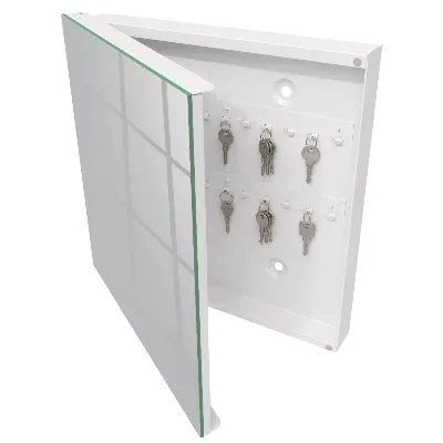 Wall mounted key box smooth grey