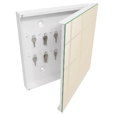 Cream Key box for wall