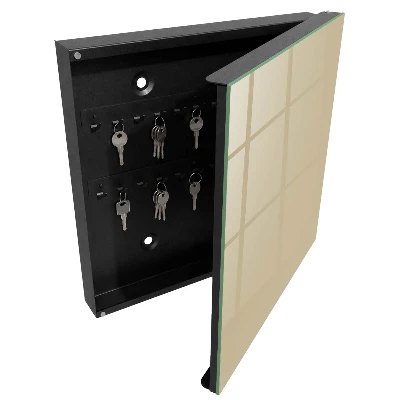 Key cabinet in muted brown