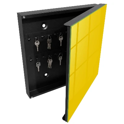 Intense yellow Key box for wall
