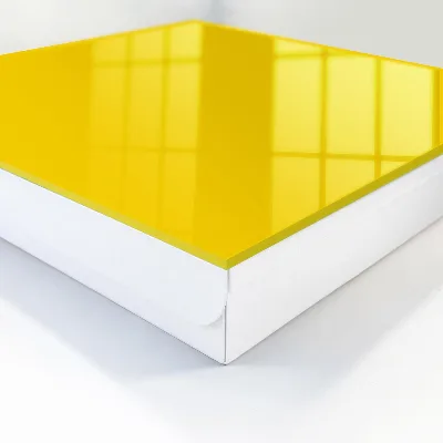 Intense yellow Key box for wall