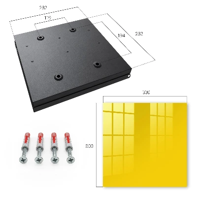 Intense yellow Key box for wall