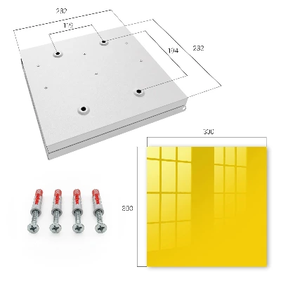 Intense yellow Key box for wall