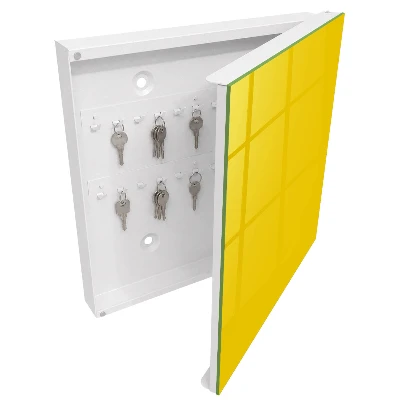 Wall-mounted key box intense yellow