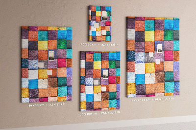 Pin board Colorfull wood cubes