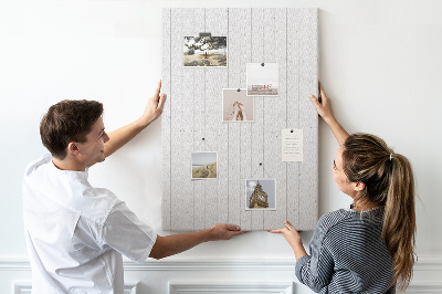 Cork display board White wooden wall