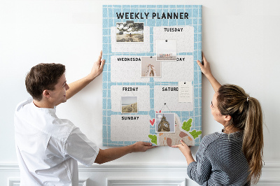 Pin board Weekly planner