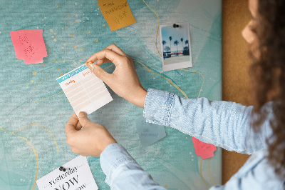 Cork memo board Abstract marble