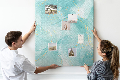 Cork memo board Abstract marble