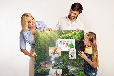 Cork memo board Waterfall with rocks