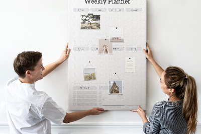 Cork memo board Weekly planner