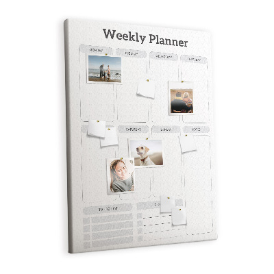 Cork memo board Weekly planner