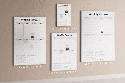 Cork memo board Weekly planner