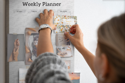 Cork memo board Weekly planner