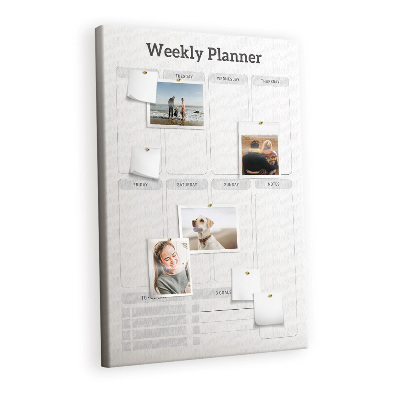 Cork memo board Weekly planner