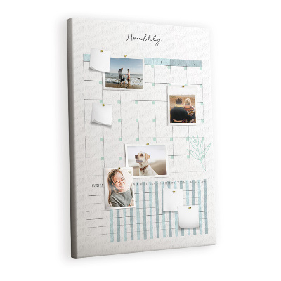 Cork pin board Monthly planner