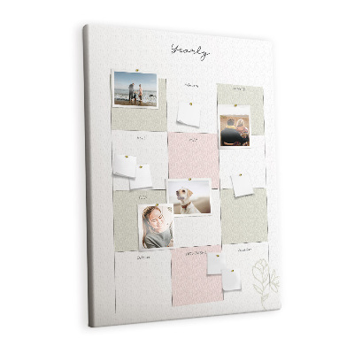 Cork pin board Yearly planner