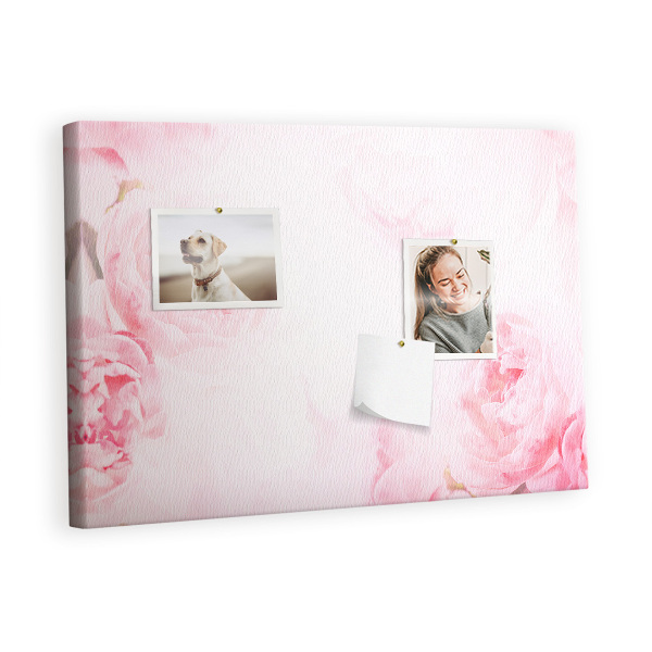 Decorative corkboard Blooming flowers