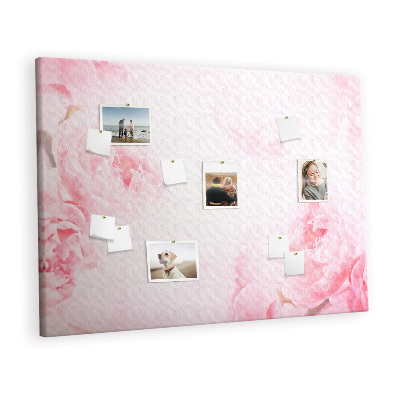 Decorative corkboard Blooming flowers