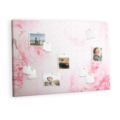 Decorative corkboard Blooming flowers