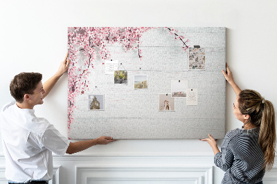 Cork display board Spring flowers