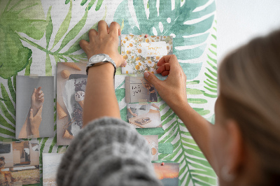 Cork display board Tropical leaves