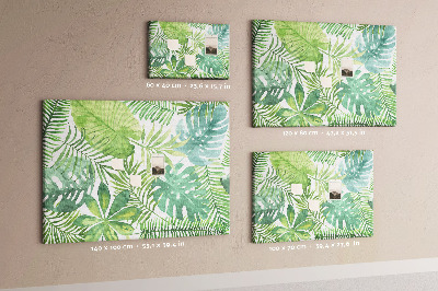 Cork display board Tropical leaves