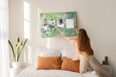 Cork display board Tropical leaves