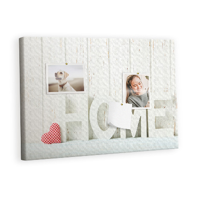 Cork memo board Home word